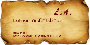 Lehner Arétász névjegykártya